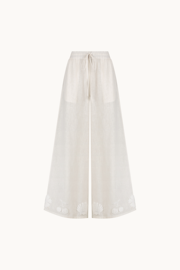 HALA LINEN PANTS - IVORY