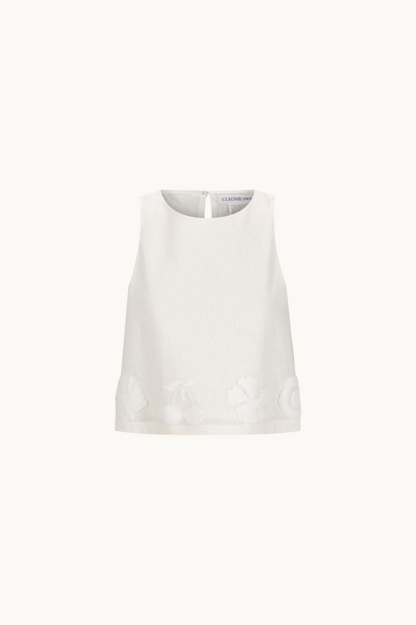 WAHINE LINEN CROP - IVORY