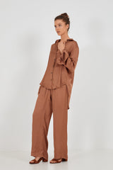 AMELIE  PANT - HAZELNUT