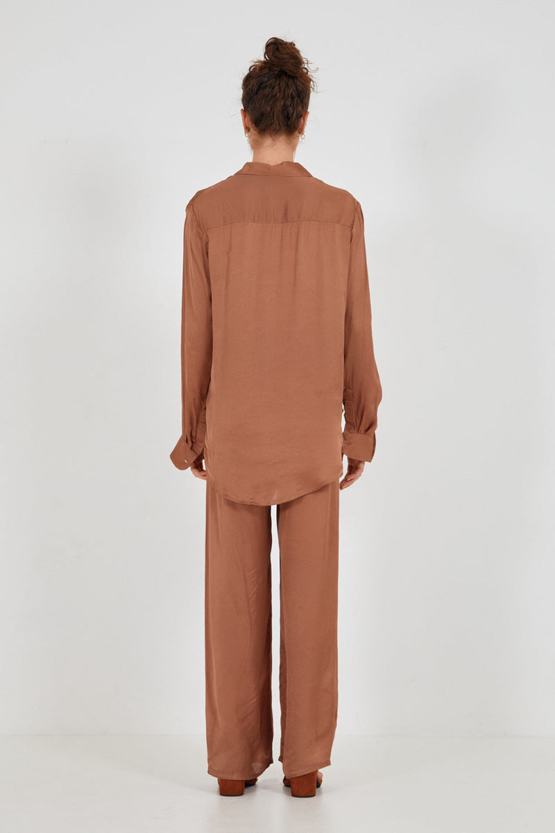 AMELIE  SHIRT - HAZELNUT