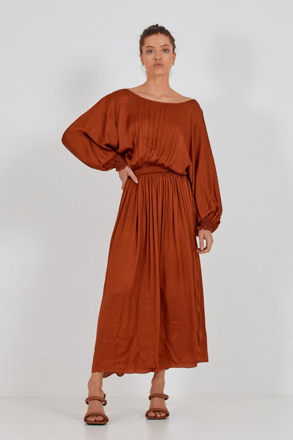 CELONI DRESS - RED CLAY