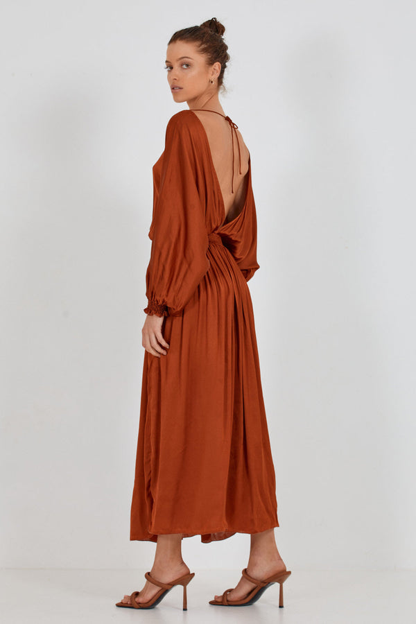 CELONI DRESS - RED CLAY