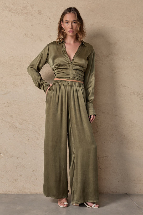 PROMISE PANT - OLIVE BRUNCH