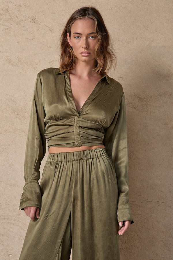 CORY TOP - OLIVE BRUNCH