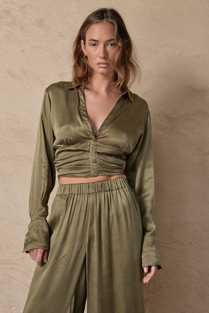 CORY TOP - OLIVE BRUNCH