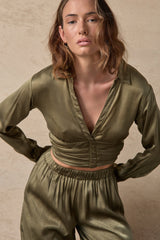CORY TOP - OLIVE BRUNCH