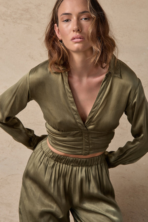 CORY TOP - OLIVE BRUNCH