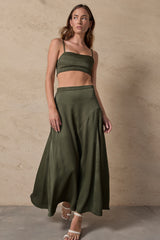 IRIANNA CROP TOP - RIFLE GREEN