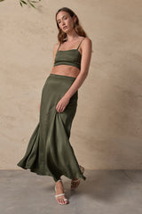 IRIANNA CROP TOP - RIFLE GREEN