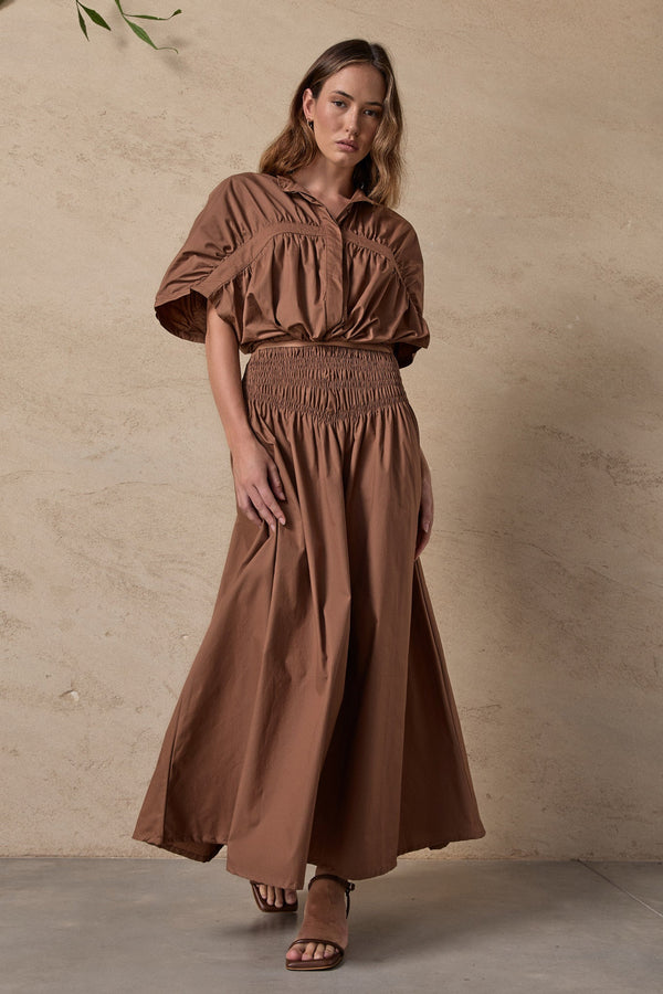 SIENNA SKIRT - CHOCOLATE FONDANT