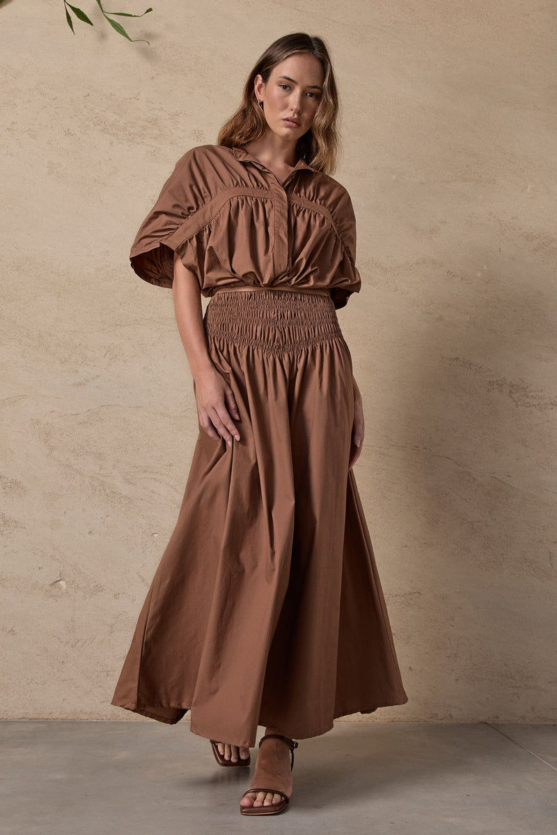 SIENNA SKIRT - CHOCOLATE FONDANT