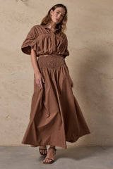 SIENNA SKIRT - CHOCOLATE FONDANT
