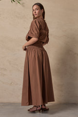 SIENNA SKIRT - CHOCOLATE FONDANT