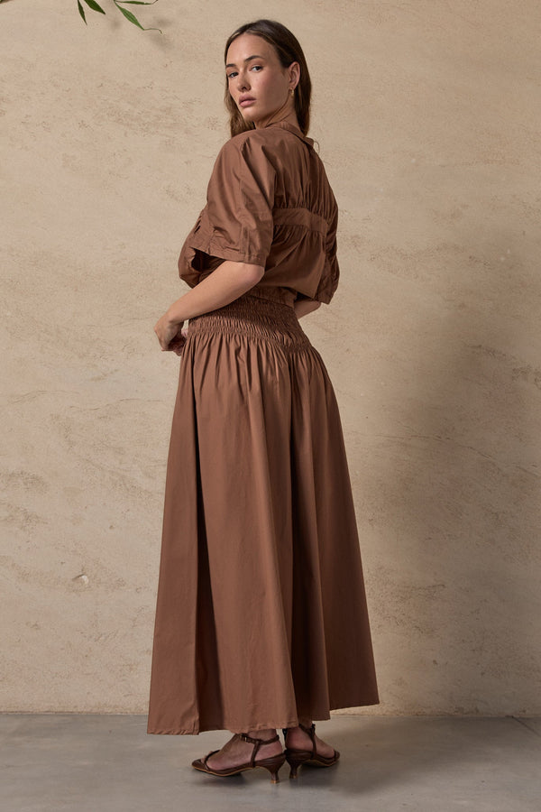 SIENNA SKIRT - CHOCOLATE FONDANT