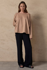 FINLEY SWEATER - ALMOND