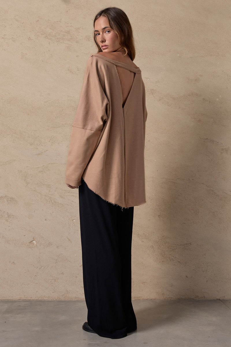 FINLEY SWEATER - ALMOND