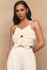 FLOWER KNIT TOP - ENCRU