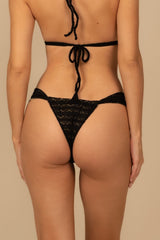 Black Daisy Lace Sandra Bikini Bottom