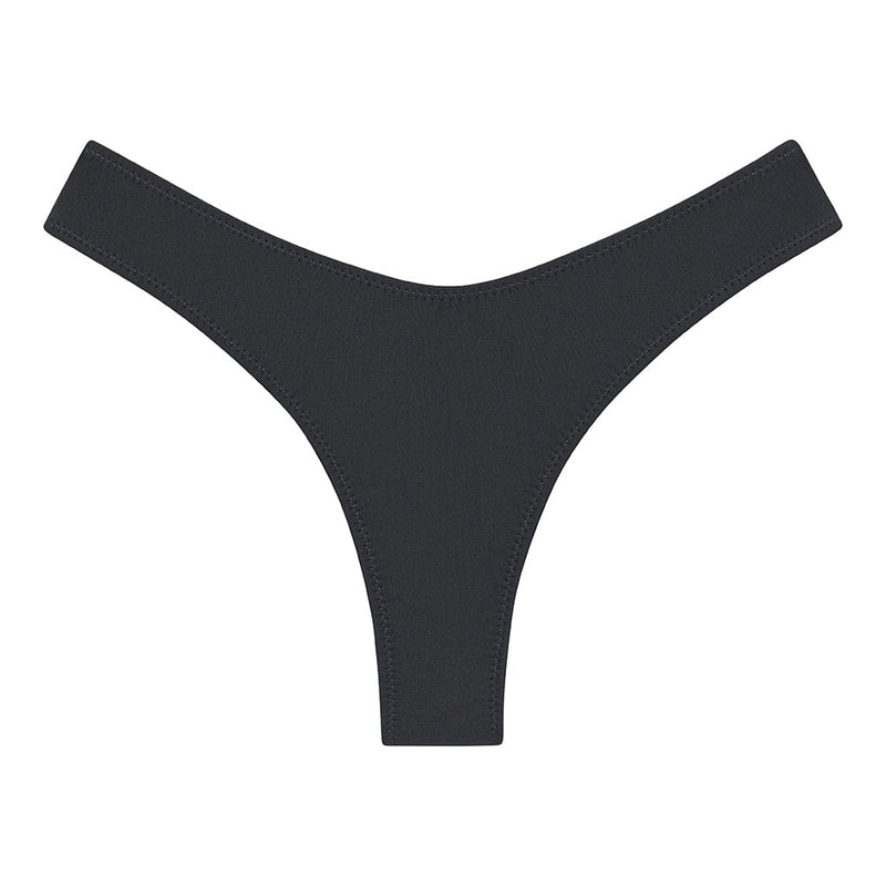 Charcoal Added Coverage Lulu (Zig-Zag Stitch) Bikini Bottom