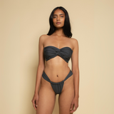 Charcoal Turban Bikini Top