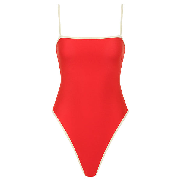 Cherry Cream Binded Jacelyn One-Piece