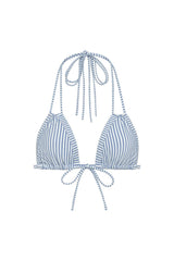 Classic Blue Stripe Euro Bow Bikini Top