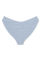 Classic Blue Stripe Added Coverage Lulu (Zig-Zag Stitch) Bikini Bottom