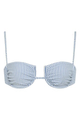 Classic Blue Stripe Simonette Bikini Top