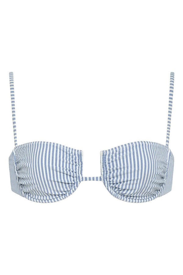Classic Blue Stripe Simonette Bikini Top