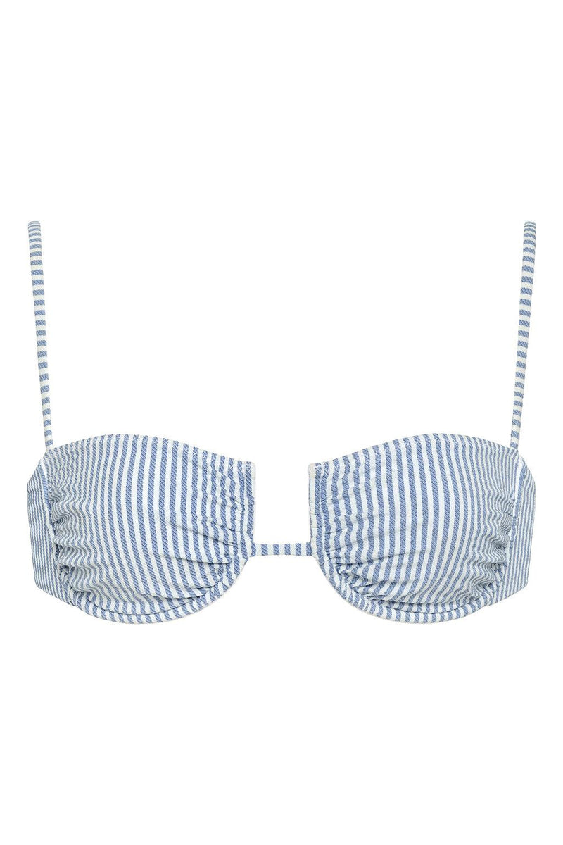 Classic Blue Stripe Simonette Bikini Top