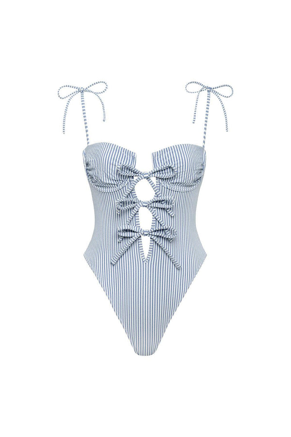 Classic Blue Stripe Trois One-Piece