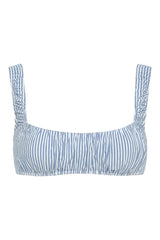 Classic Blue Stripe Zoe Bikini Top