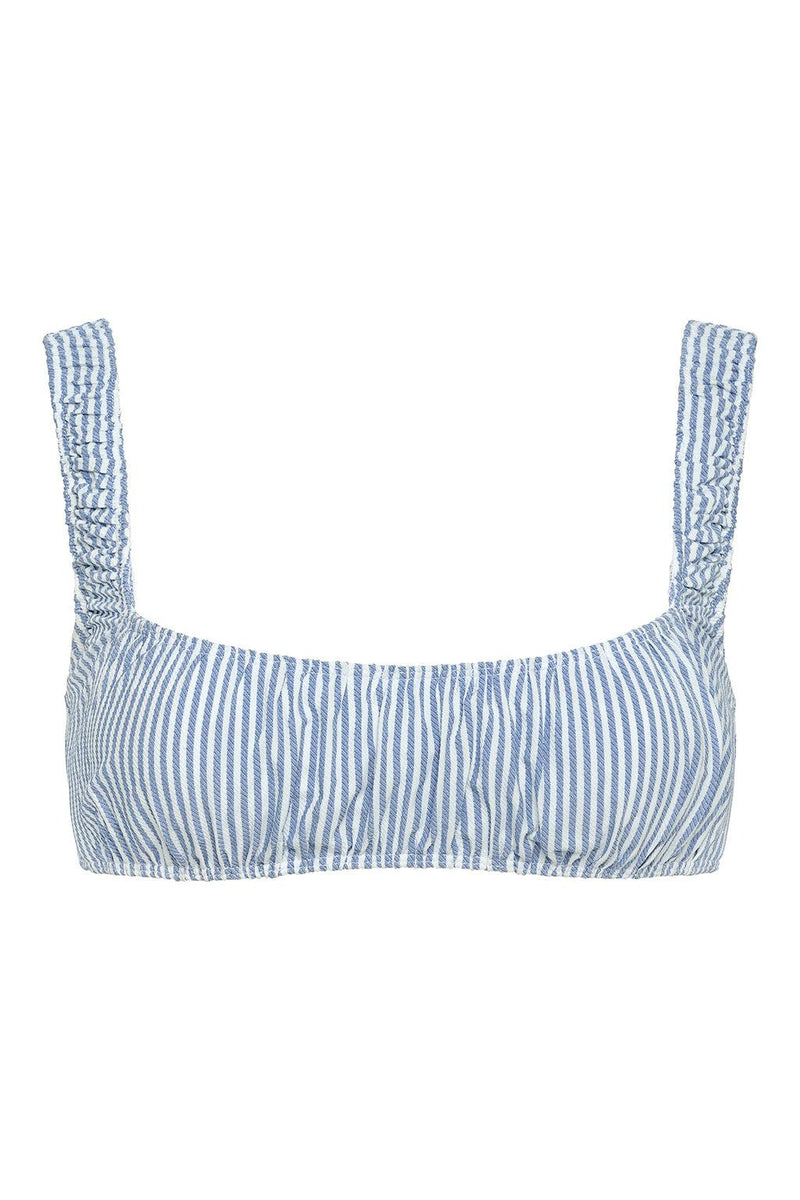 Classic Blue Stripe Zoe Bikini Top