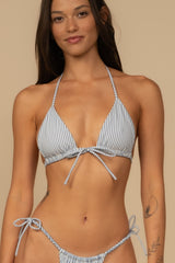 Classic Blue Stripe Emma Bikini Top