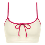 Cream Raspberry Binded Racerback Sport Top