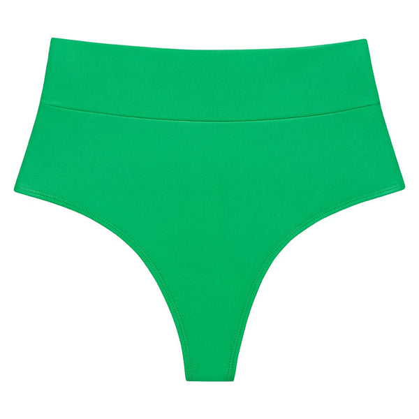 Emerald Shimmer Added Coverage High Rise Bikini Bottom