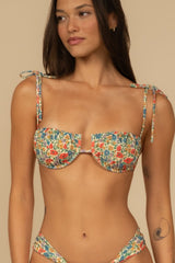Florencia Floral Petal Bikini Top