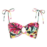 Isla Floral Tori Ties Bandeau Bikini Top