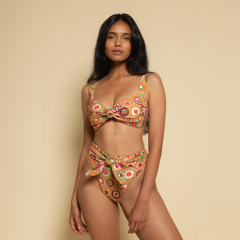 Mazzy Floral Paula Tie-Up Bikini Bottom