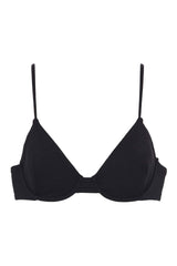 Montce | Black Rib Dainty Bikini Top