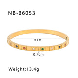 Zircon Titanium Steel Electroplated Bracelet