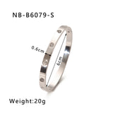 Zircon Titanium Steel Electroplated Bracelet