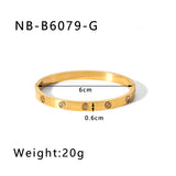 Zircon Titanium Steel Electroplated Bracelet