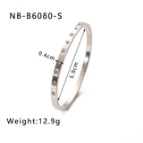 Zircon Titanium Steel Electroplated Bracelet