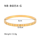 Zircon Titanium Steel Electroplated Bracelet