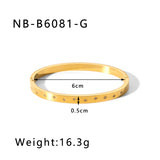 Zircon Titanium Steel Electroplated Bracelet