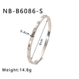 Zircon Titanium Steel Electroplated Bracelet