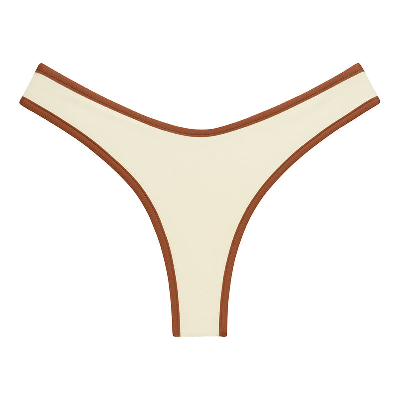 Oat Terracotta Binded Added Coverage Lulu Bikini Bottom