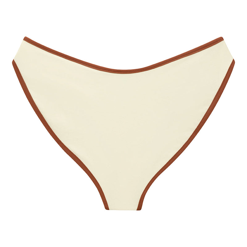 Oat Terracotta Binded Added Coverage Lulu Bikini Bottom