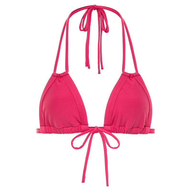 Raspberry Euro Bow Bikini Top